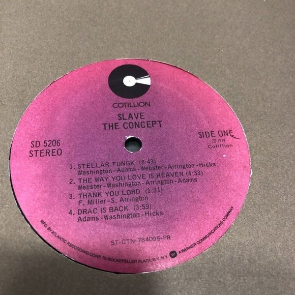 SLAVE 1978 The Concept 12" Vinyl 33 LP Cotillion SD 5206 Funk Soul Disco - Picture 4 of 7